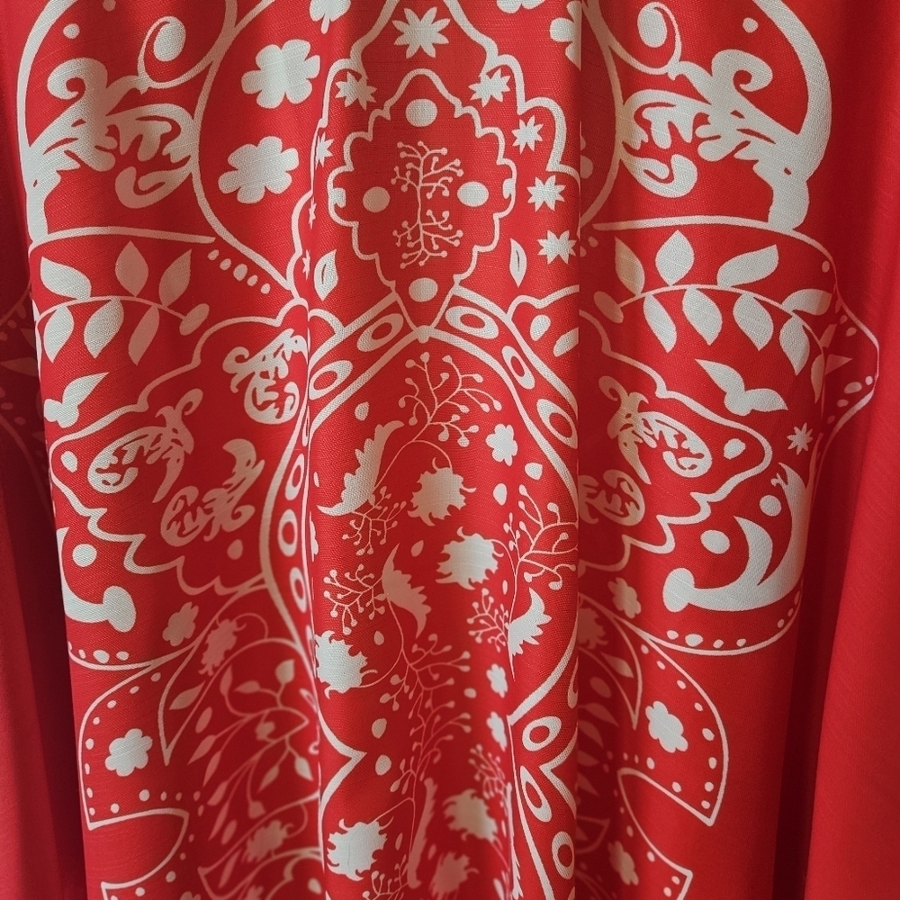 Vintage Vibrant Tropical Paisley Boho Beach Coverup - Picture 5 of 6